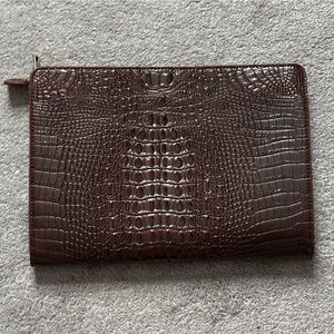 Faux Crocodile Skin Purse